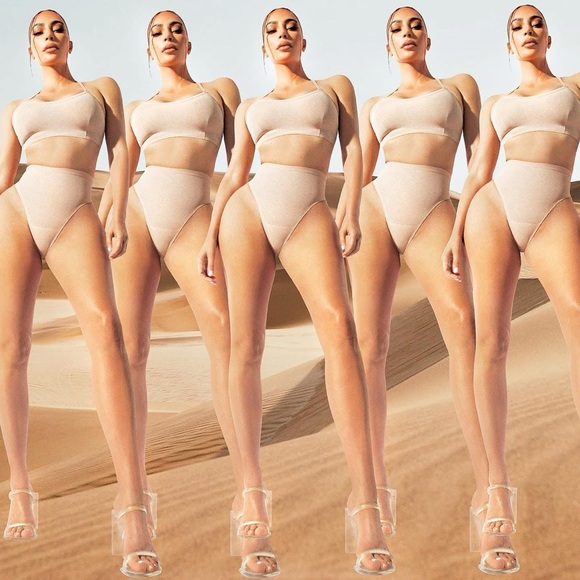 SKIMS Power Mesh High Waist Thong Onyx Black NEW - Picture 9 of 9